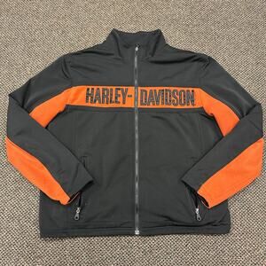 Vintage Harley Davidson Embroidered Zip Up Sweatshirt Size XL